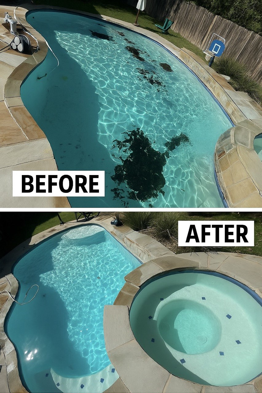Belle Pools before and after service result